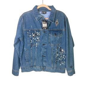 FISLL Las Vegas Aces Wilson #22 Denim Jacket Unisex Medium NWT